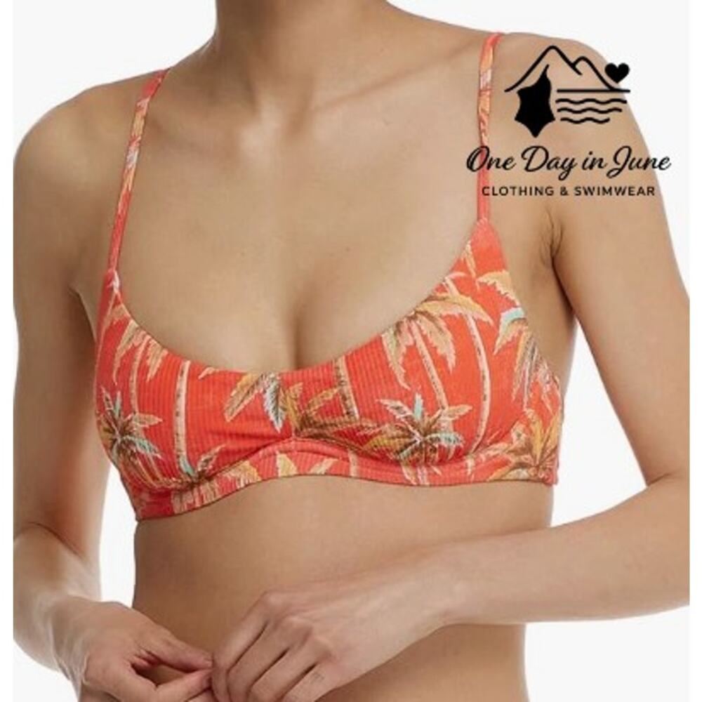 Body Glove Tropical Ribbed Underwire Bikini Top Size M